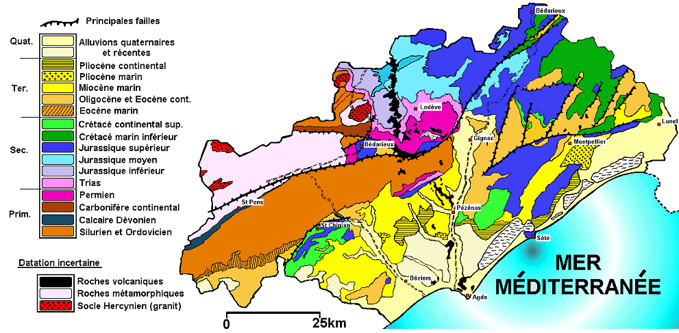 Carte g&eacute;ologique simplifi&eacute;e