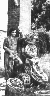 Elisabeth et le mat�riel Casteret !